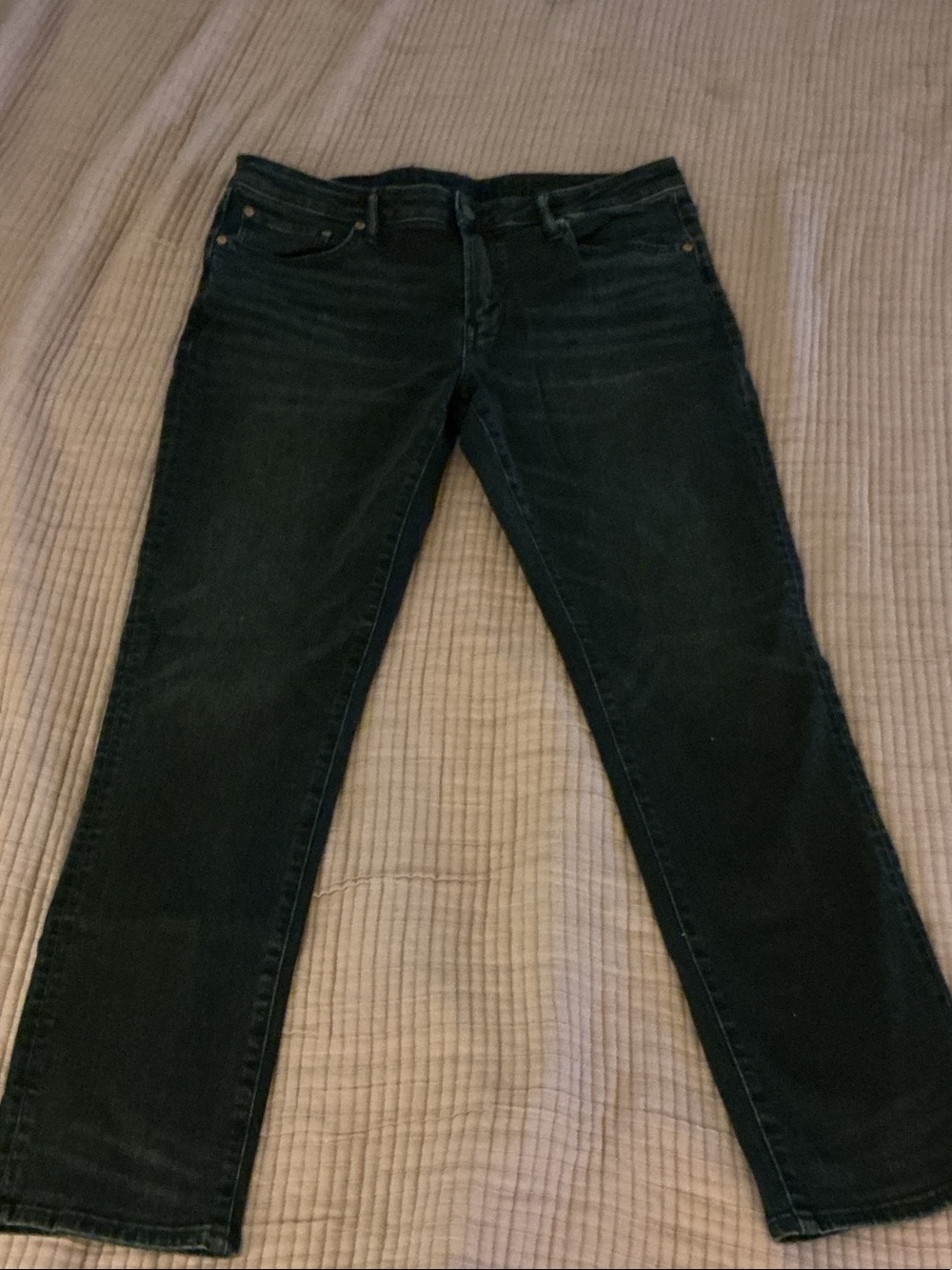 American Eagle Outfitters Men's air flex Black Straight Jeans 34x32